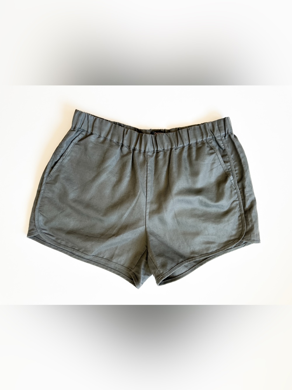 Quince Cotton Linen Twill Dark Gray Casual Pull-On Shorts Women’s - Small
